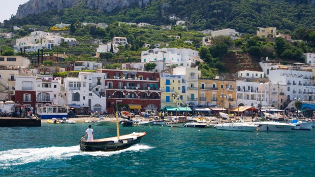 Gathering ground of the glamorous: the harbour on the Isle of Capri. 
