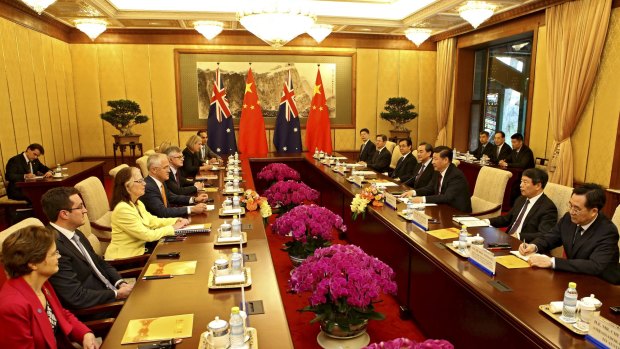 Malcolm Turnbull leads an Australian delegation in meetings with China's Xi Jinping. It's a challenging relationship. 