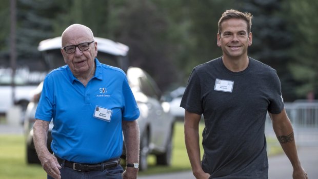 Barring any late and successful legal challenges from Lachlan Murdoch, pictured with his father, and Bruce Gordon, Ten has a new owner.
