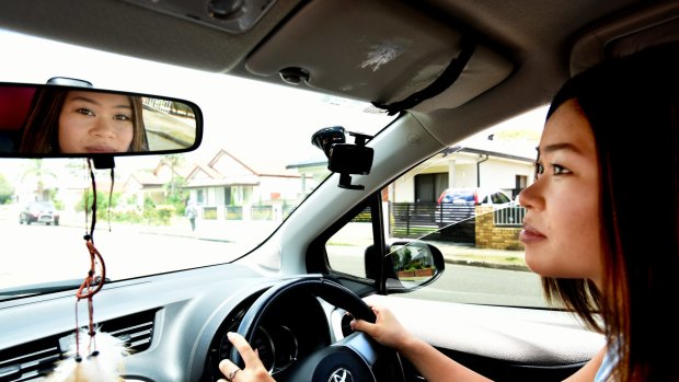 Young driver Julie Dao took part in a program targeting the driving habits of young drivers.