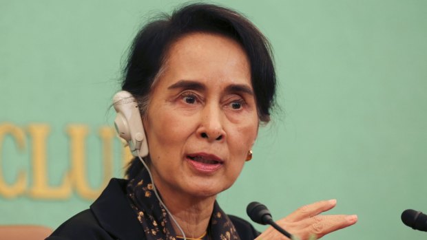 Myanmar's foreign minister, State Counsellor and de facto leader Aung San Suu Kyi.