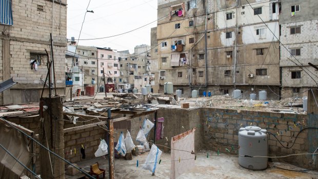 Inside the Shatila Palestinian Refugee Camp, Beirut, Lebanon.