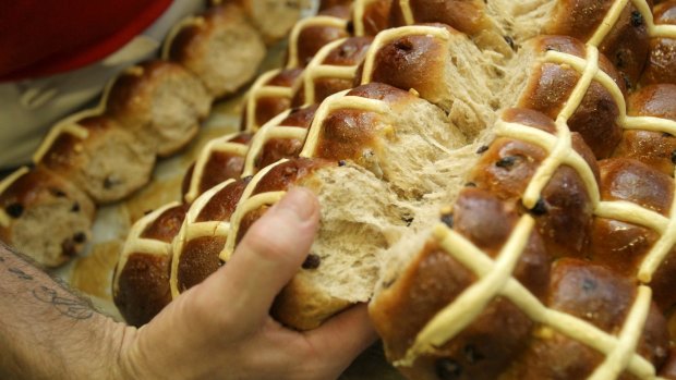 Hot cross buns: A highlight of Easter food.