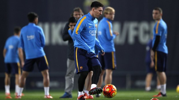 Injured: Barcelona star Lionel Messi.