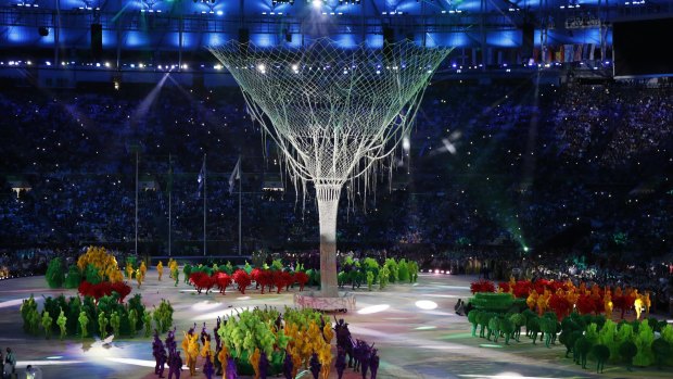 Samba: Dancers perform during the closing ceremony.