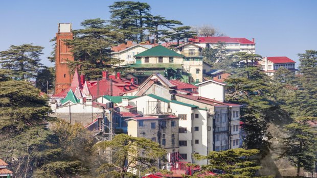 Shimla, the capital city of the Indian state of Himachal Pradesh, located in northern India. 