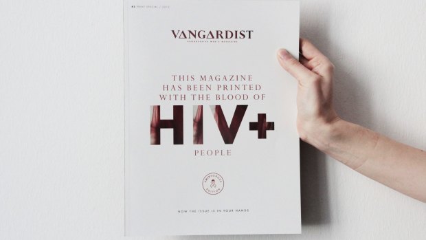 "By holding the issue, readers are immediately breaking the taboo": The magazine, printed in HIV-positive blood.