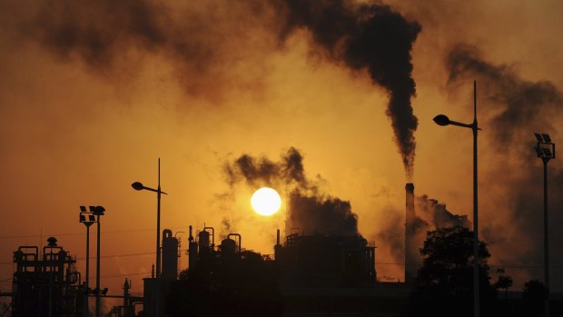 A factory in eastern China: Climate change is top of the agenda.