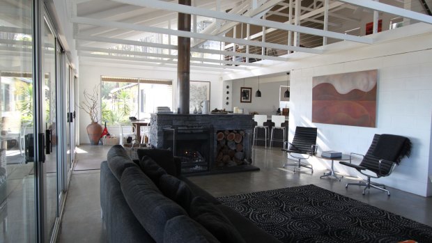 Modern Australian design meets Tuscan style vista: The living area at Mio Monte.