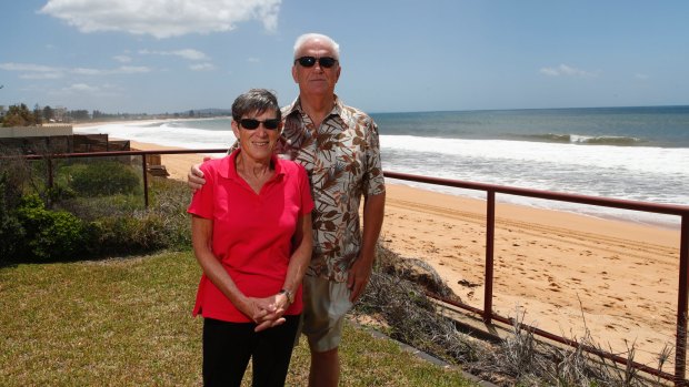 "Every time there is a storm or high seas we are very concerned about our property and our personal safety": Deborah Hopkins, with husband Mike.