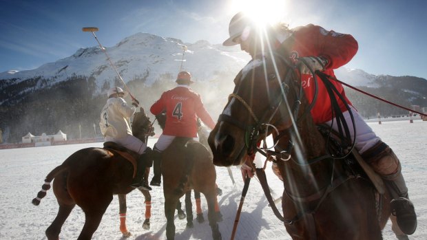 Snow polo in the exclusive Swiss ski resort of St Moritz qualifies as the world's most prestigious sporting event. <i>Pictures: Getty Images, Daniel Martinek, Jean Pierre Puigserver, AFP</i>
