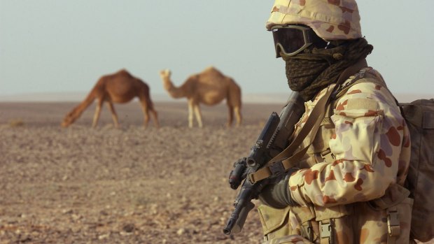 An Australian commando in Iraq.