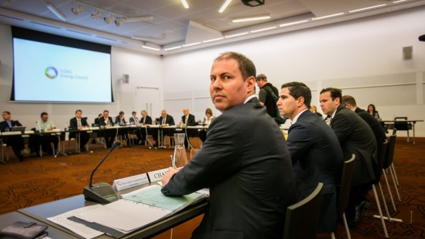 Environment and Energy Josh Frydenberg leads the COAG energy council meeting in Melbourne on Friday.