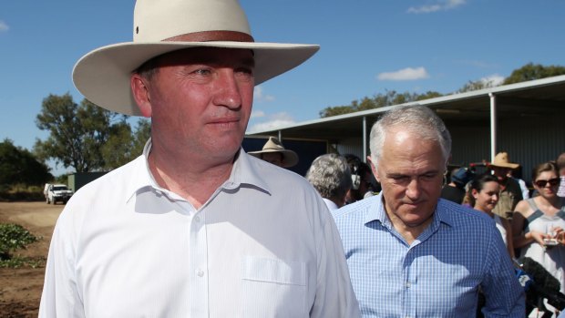 "I think Barnaby Joyce, under pressure in his own electorate, has left the reservation here," federal shadow agriculture minister Joel Fitzgibbon said of the Agriculture Minister (left).