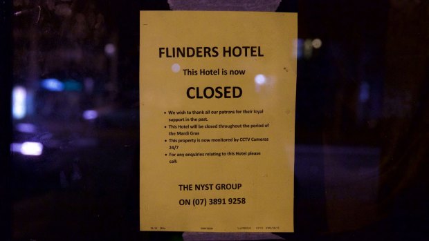 The Flinders Hotel closed in January.