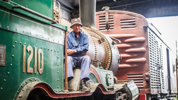 Canberra Railway Museum's John Cheeseman is saddened by the theft of train parts.