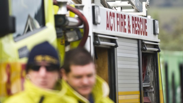 Fire crews were called to the ACT Health building in Civic on Monday afternoon. 