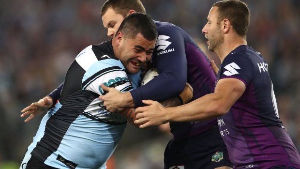 Upset: Andrew Fifita has threatened to quit the NRL after being deemed ineligible for Kangaroos selection.