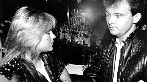 Peter Foster with British model Samantha Fox.