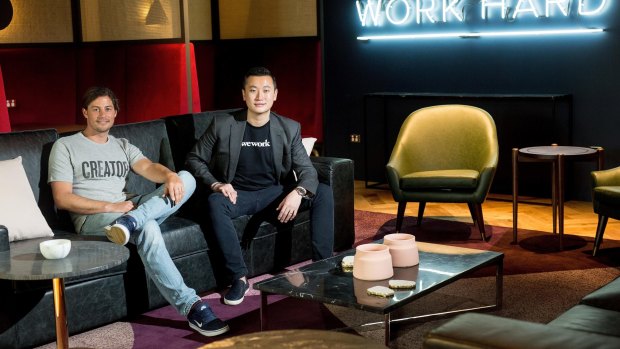 Balder Tol and Henek Lo of WeWork in the firm's shared office space in Martin Place. Australia was one of the earlier adopters of the co-working movement outside of the US.