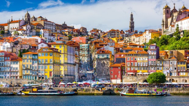 Porto's old town on the Douro River.