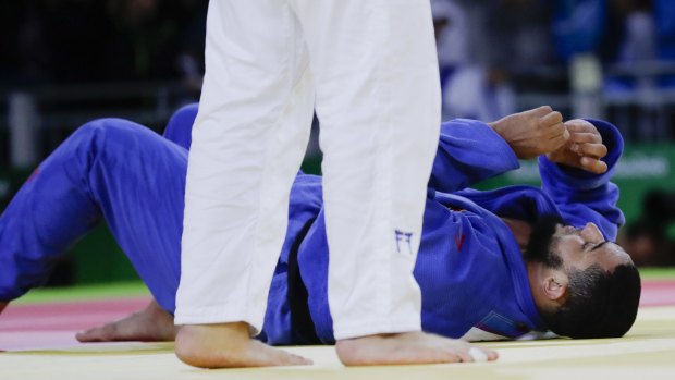 Israel's Or Sasson defeats Islam el-Shehaby in the men's over 100-kg judo in Rio.