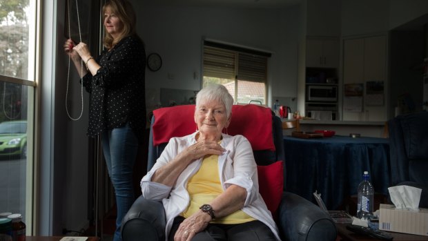 Marjorie Woollard, 89, with her daughter Marjorie Bertrand, found taking her landlord to VCAT an exhausting ordeal.  