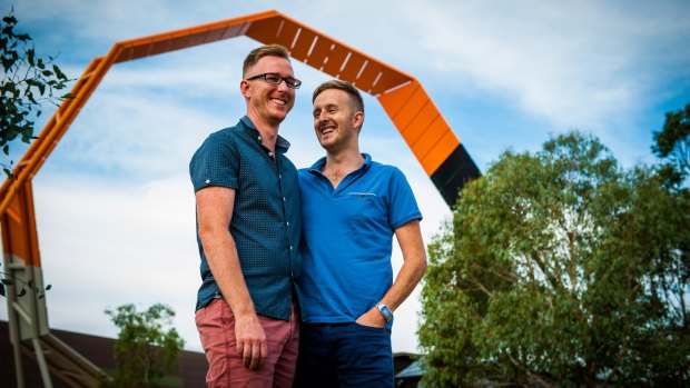 Josh Carr and Jamie Gray will be getting married on Skyfire night at the National Museum of Australia.