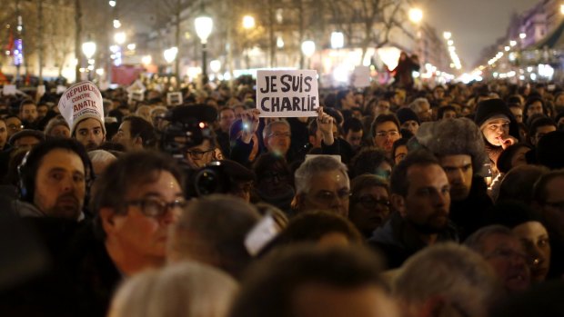 About 10,000 people joined the demonstration in Paris' Republique square.