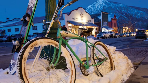 Everything about Crested Butte is retro from its silver mining era streetscape to its residents and the bikes they ride down Elk Avenue.