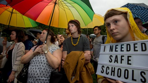 Attacks on the Safe Schools program elicited protests in Melbourne last year.