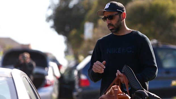 Swans player Adam Goodes in Sydney on Wednesday.