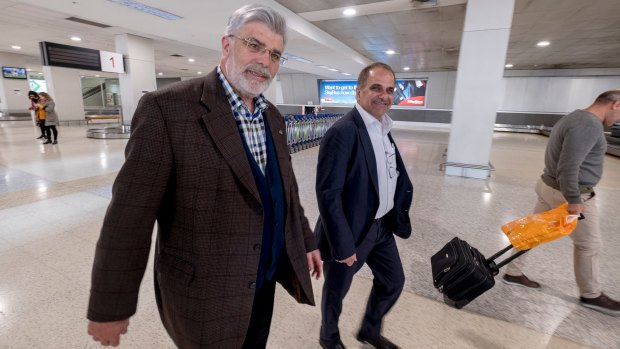 Mr Eideh (right) landed in Melbourne 48 hours after leaving Vancouver.