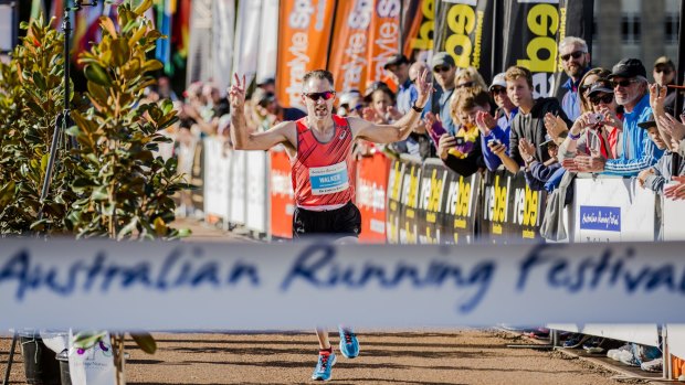 The Canberra Times marathon winner Rowan Walker.
