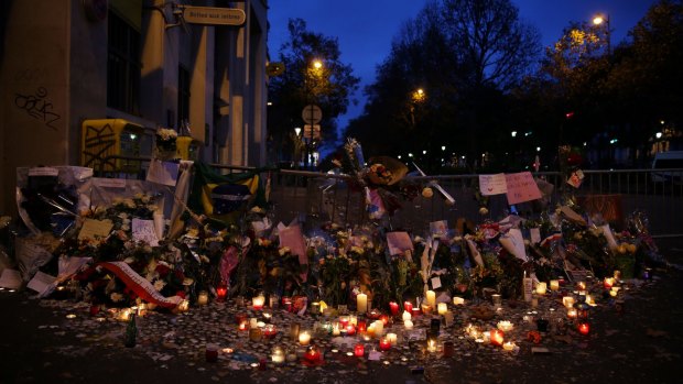 A memorial honouring those killed by terrorists including the 89 killed in the Bataclan attack grows in Paris.