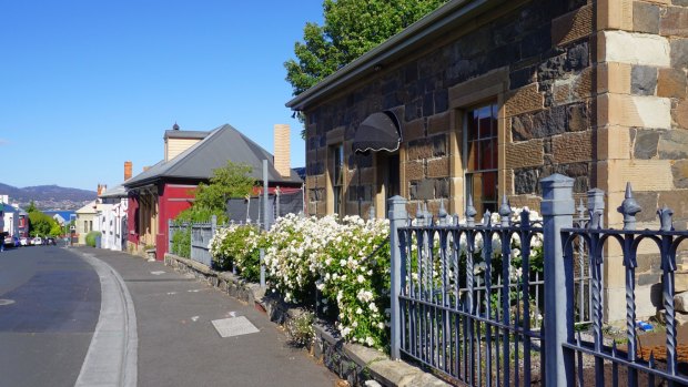 Historic houses in Battery Point, Hobart.