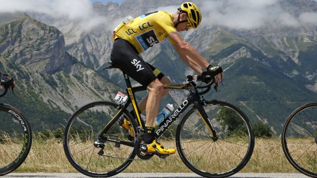 Mountain man ... Team Sky rider Chris Froome continues to control the race in the French Alps.