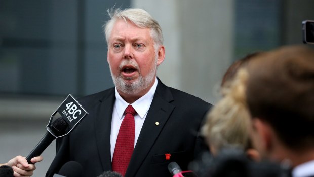 Daniel Morcombe's father Bruce outside court.