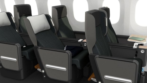 The Australian carrier's latest and most comfortable premium economy seats, by industrial designer David Caon, debuted last year on the fleet's B787 Dreamliners.