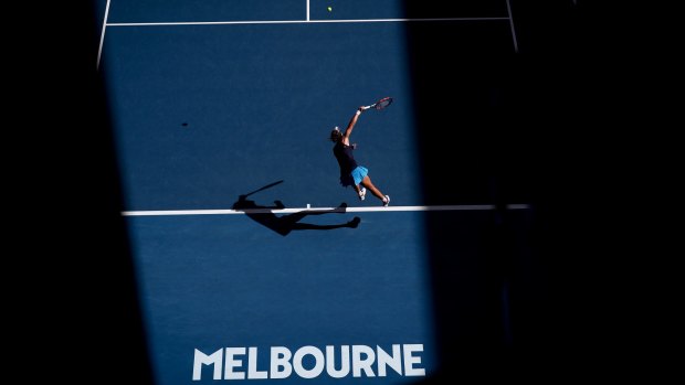 Sam Stosur in action on Margaret Court Arena in January. She has suggested some players may boycott the venue at next year's Australian Open.