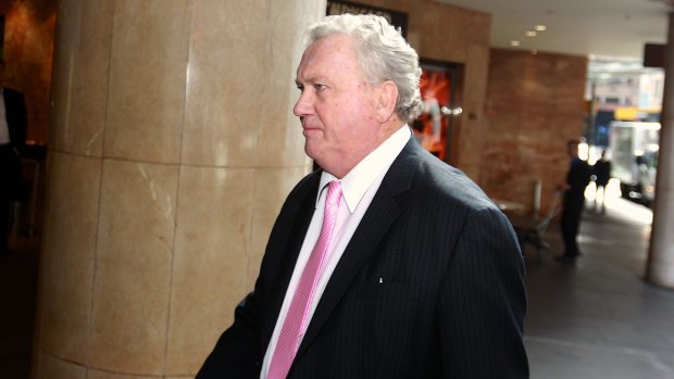 Lord mayor of Newcastle Jeff McCloy arrives at the ICAC on Thursday.