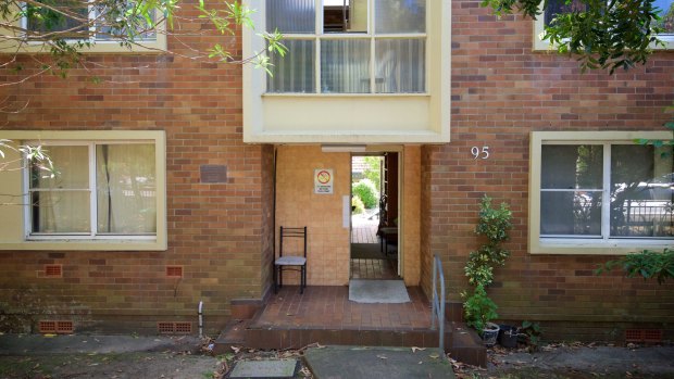 The housing department unit block where two men are believed to have been electrocuted on Saturday night.