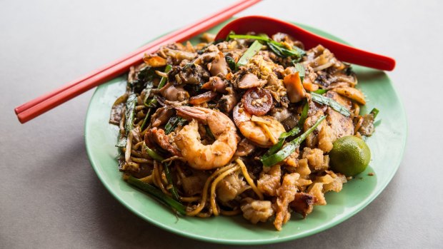 Fried kway teow.