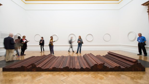 Ai Weiwei's 2004 work <em>Bed</em>, made with pieces of tieli wood from dismantled temples of the Qing dynasty.