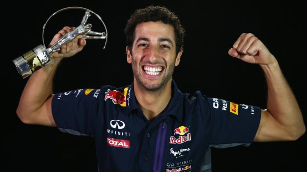 West Australian Daniel Ricciardo... the Laureus World Breakthrough of the Year 2015 winner.