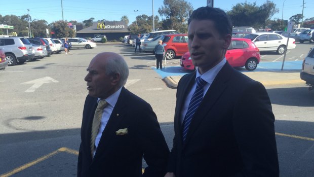 Former prime minister John Howard visited candidate Andrew Hastie in Mandurah.