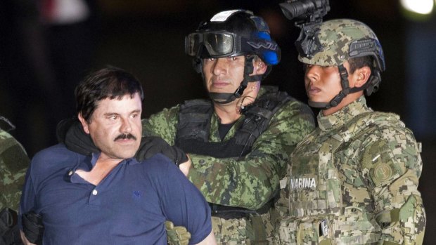 Joaquin "El Chapo" Guzman following his recapture in January. 