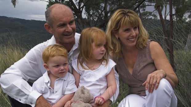 Glen Turner, his wife Alison McKenzie and their children Jack and Alexandra.