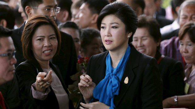 Ousted former Thai prime minister Yingluck Shinawatra, whose Pheu Thai party rejected the draft constitution.