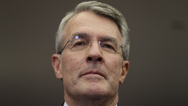 Opposition attorney-general spokesman Mark Dreyfus at a press conference on Tuesday night.